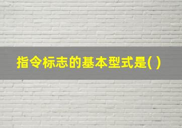 指令标志的基本型式是( )